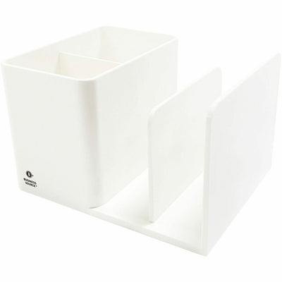Business Source Multifunctional Pen Cup Organizer, White, BSN11881