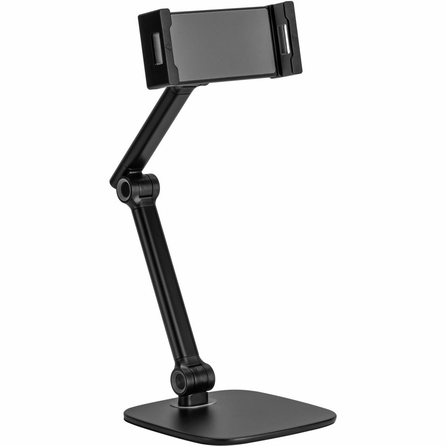 Kantek Adjustable Universal Tablet/Phone Desktop Stand, Black, Plastic, Weighted Base, KTKTS820