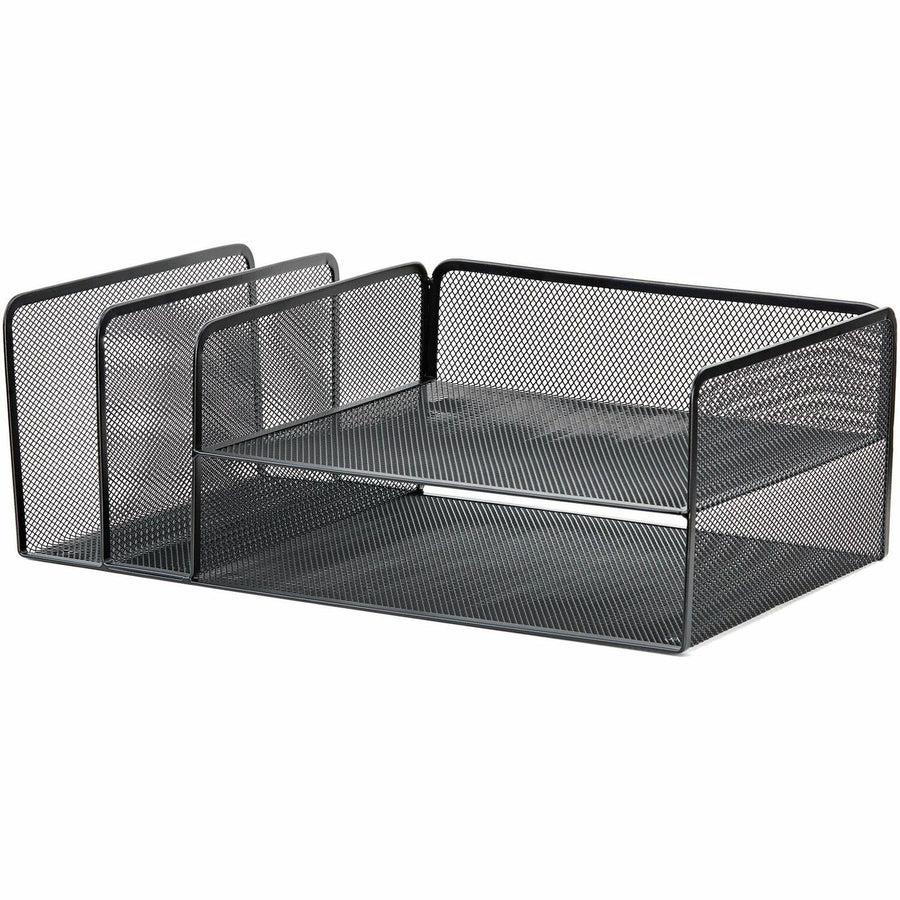 Lorell 4-Tier File Organizer, Black, Steel Mesh, LLR95281