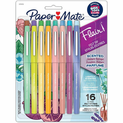 Newell Paper Mate Flair Scented Nature Escape Pens, 16 / Pack, PAP2178701