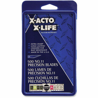 Elmer's No.11 Classic Fine Pnt X-Life Refill Blade, Silver, 500 / Box, EPIX511