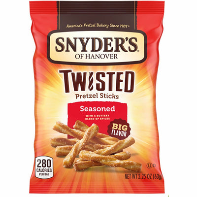 Office Snax Twisted Seasoned Pretzel Sticks, 36 / Carton, OFX14750