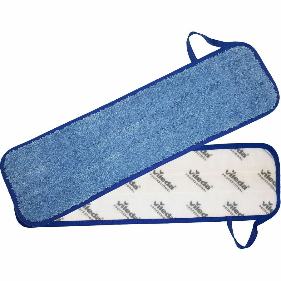 Vileda Professional Hook-and-Loop Wet Mop Pad, Blue, Polyester, Washable, VLD166234