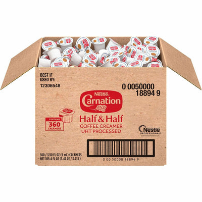 Nestle Professional Carnation Half and Half Liquid Coffee Creamer Singles, White, 360 / Carton, NES18894