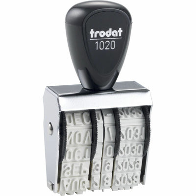 Trodat Size 2 Rubber Date Stamp, QWIKMARK, Steel, Heavy Duty, TDTRD020