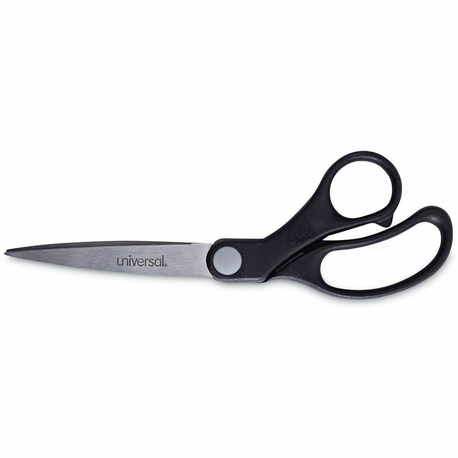 Universal Scissors, Black, Plastic, UNV92010