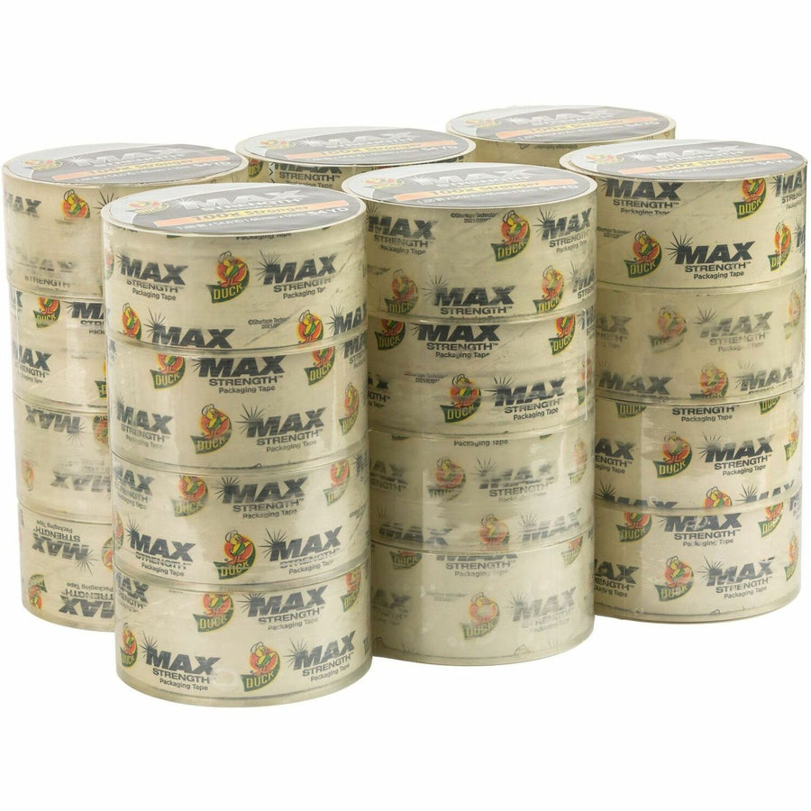 Duck Max Strength Packaging Tape, Clear, 1.88", 54.60 yd, Strong, 24 / Pack, DUC287735