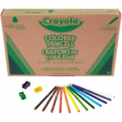 Crayola Classpack Coloured Pencils Assorted Colours 240/cse, 240 / Pack, CYO687506