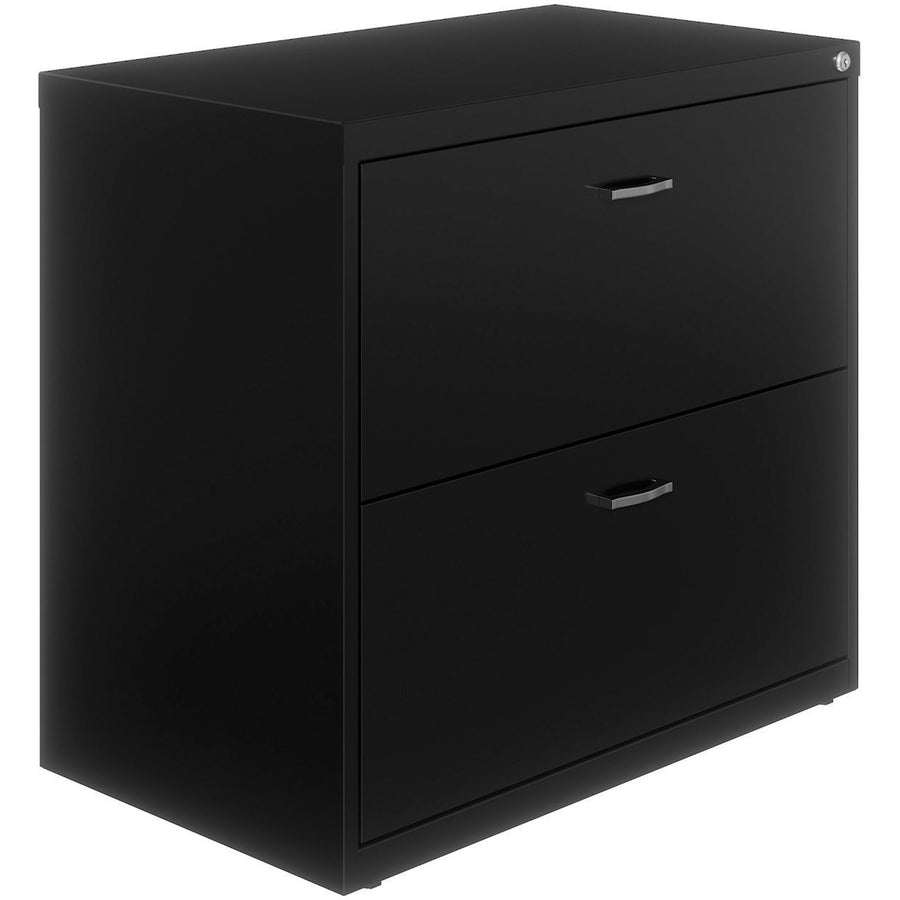 NuSparc 2-Drawer Lateral File, 30" x 27.7", Black, Steel, Nonporous Surface, NPRLF218AABK