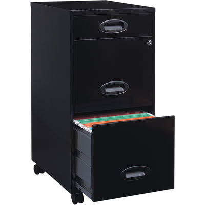 NuSparc File Cabinet, Black, NPRVF318EMBK