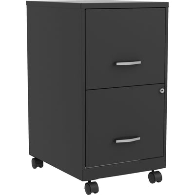 NuSparc Mobile File Cabinet, 14.2" x 26.5", Black, Steel, Nonporous Surface, NPRVF218AMBK