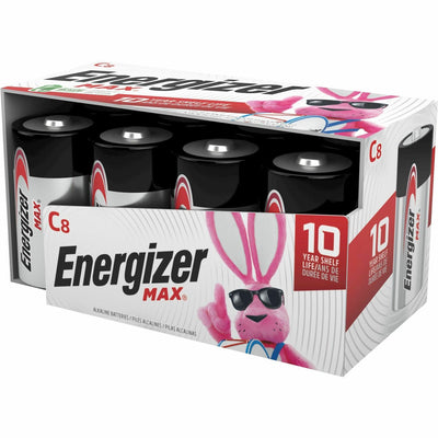 Energizer MAX Alkaline C Batteries, Silver, 8 / Pack, EVEE93FP8