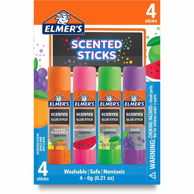 Elmer's Scented Glue Sticks, Tropical Mix, 4 / Pack, EPI2175690
