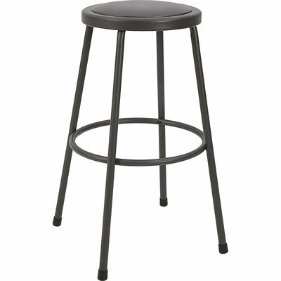 Lorell Metal Shop Stool, Light Gray, LLR83083