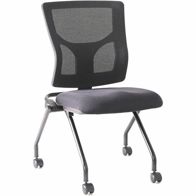 Lorell Conjure Mesh Training Chairs, Black, 2 / Carton, LLR62020