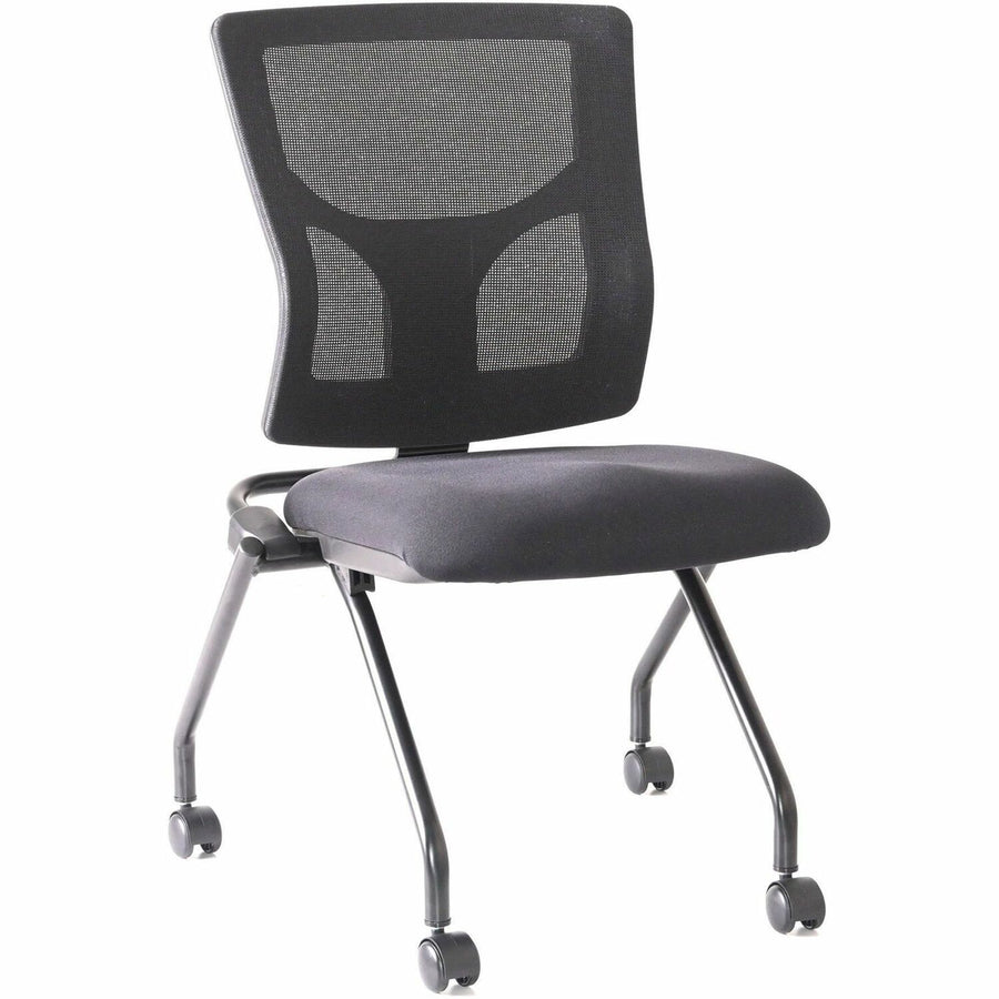 Lorell Conjure Mesh Training Chairs, 19.5" x 37", Black, 2 / Carton, LLR62020