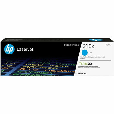 HP 218X Original High Yield Laser Toner Cartridge - Cyan -, HEWW2181X