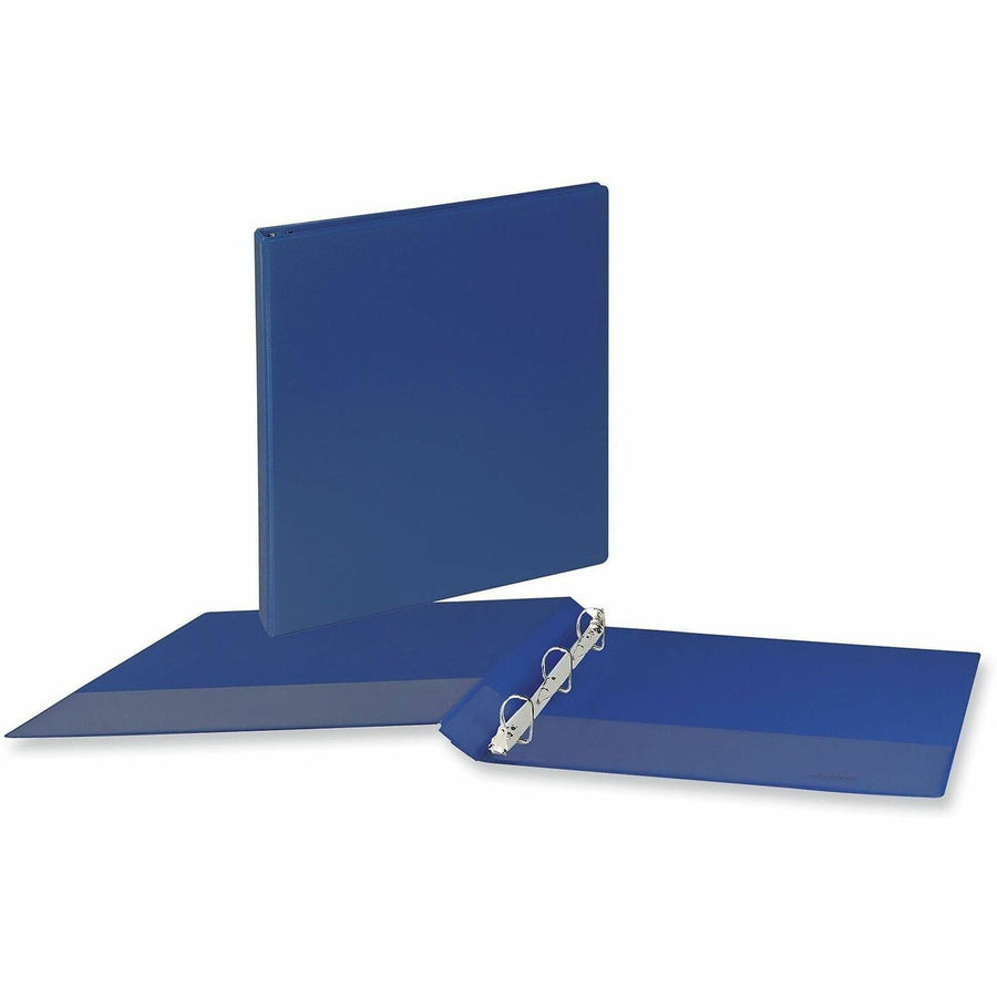 Universal Slant D-Ring View Binder, 3 Rings, 0.5" Capacity, 11 x 8.5, Navy Blue, 8.5" Width x 11" Length, Polypropylene, 120, UNV20717