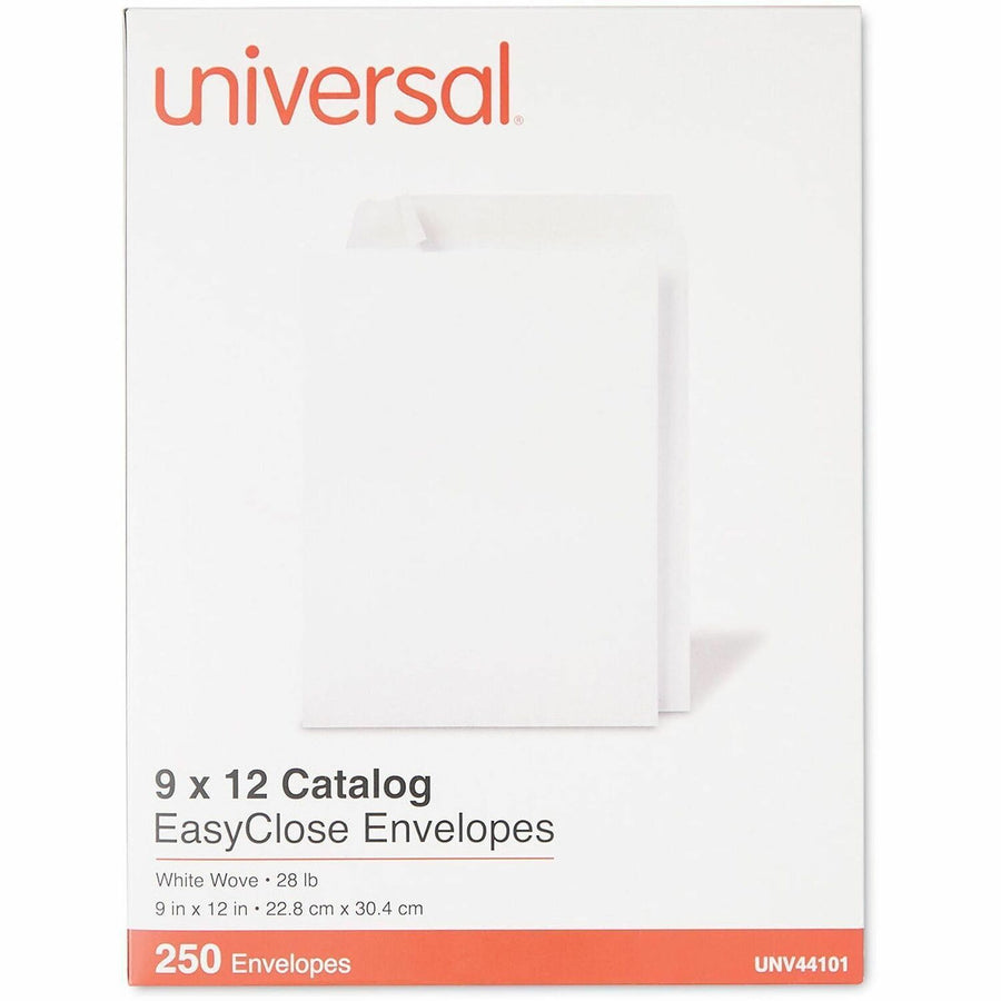 Universal Envelope, White, Paper Stock, 28 lb, 250 / Box, UNV44101