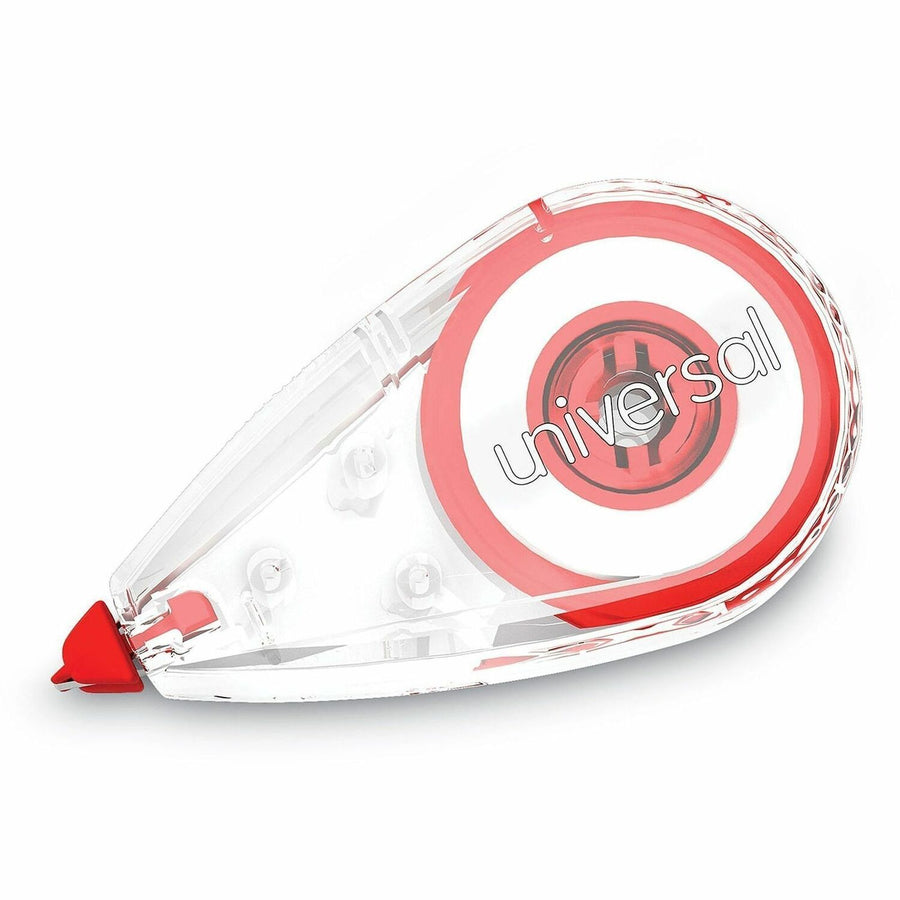 Universal Correction Tape, Red, Film, 0.25", 22.92 ft, Easy to Use, 10 / Pack, UNV75611
