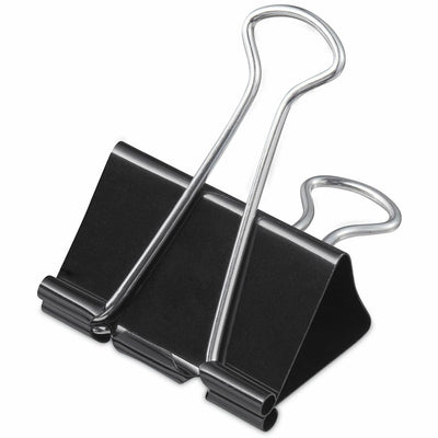 Universal Binder Clip Zip-Seal Bag Value Pack, Large, Black/Silver, 36/Pack, UNV10220VP