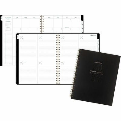 ACCO At-A-Glance Signature Lite Weekly Monthly Planner, Black, 8 1/2", AAGYP905L05