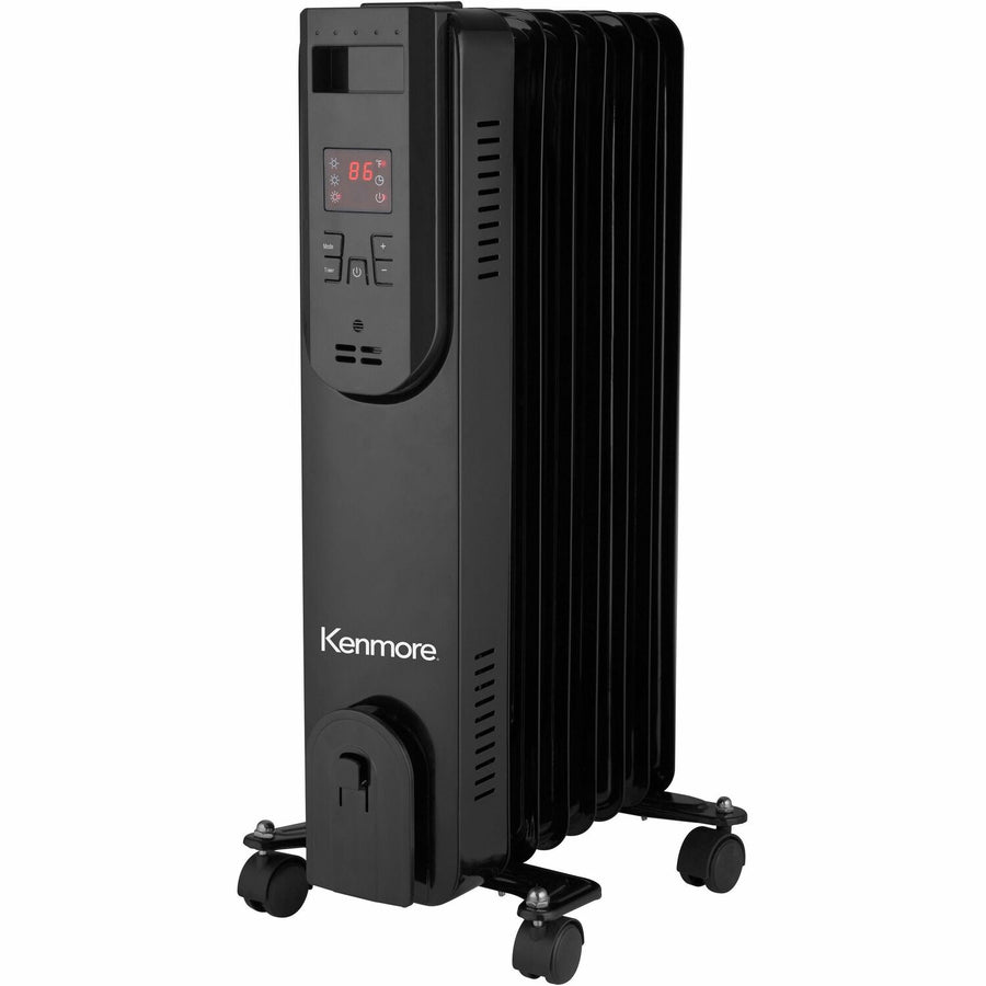 Kenmore 24" Oil-Filled Radiator Space Heater, Black, ESMKM65019BK