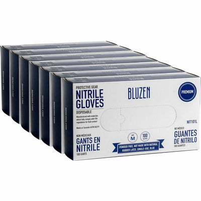 Remcoda BLUZEN Disposable Nitrile Gloves, Blue, 10 / Carton, RMLNIT101MCT