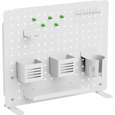 Kantek Pegboard Organizer Board with Accessories, White, KTKPBS120W