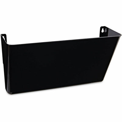 Universal Wall File Pockets, Plastic, Letter Size, 13" x 4.13" x 7", Black, UNV08122