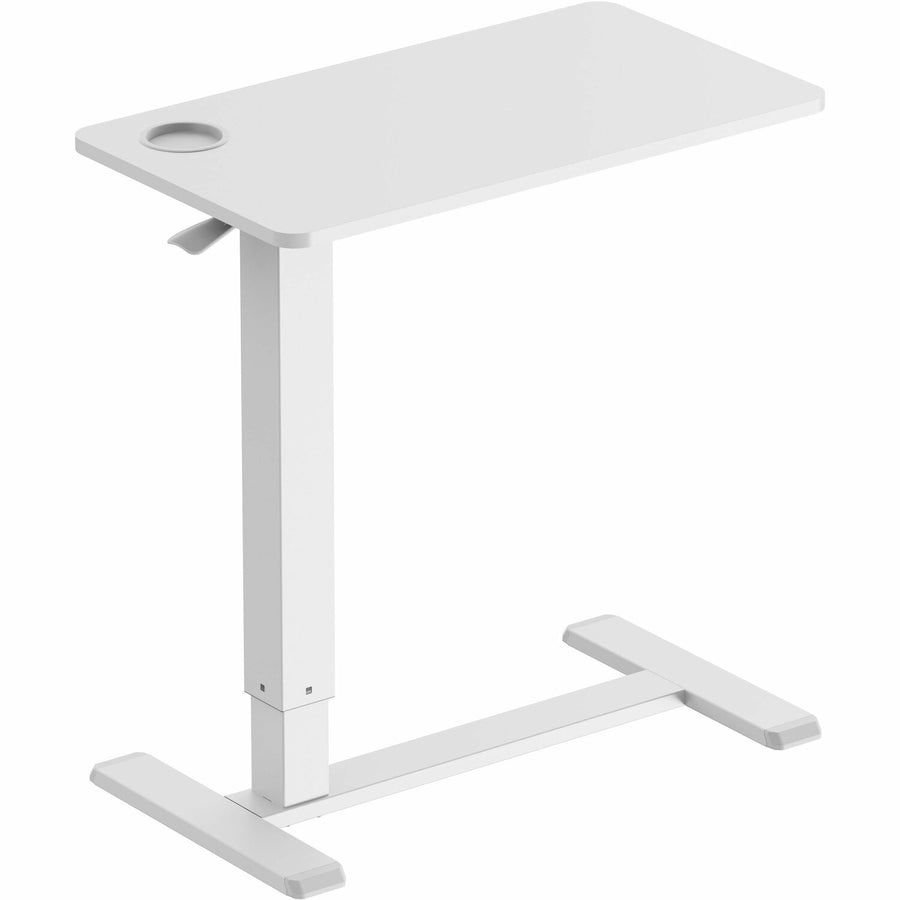 Kantek Mobile Pneumatic-Lift Side Desk/Table, Hidden Caster, KTKSTS500W