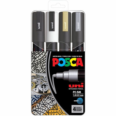 uni-ball uniball™ POSCA Paint Marker, 4 / Pack, UBCPC5M4C