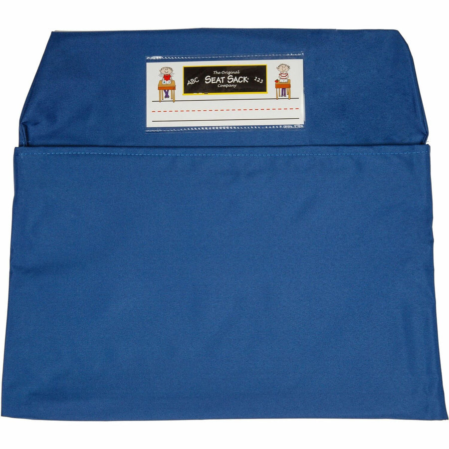 Seat Sack Classroom Pack One-Pocket, Medium, Blue, Poly Cotton, Easy to Clean, 1 Carton, SSK15190