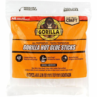 Gorilla Glue Gorilla Hot Glue Sticks, Clear, GOR3034502