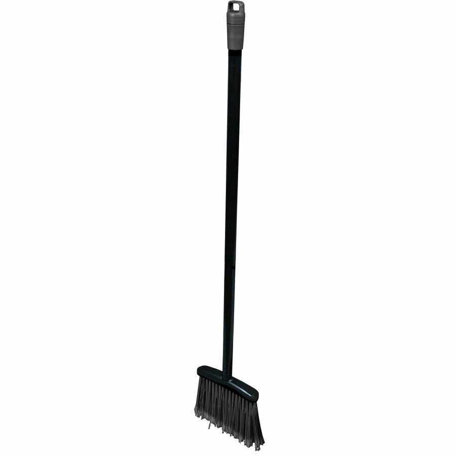 Genuine Joe Plastic Lobby Broom, Black, Compact, GJO02410
