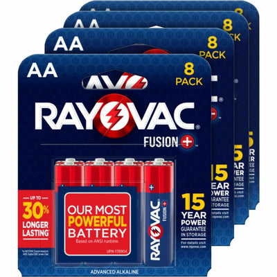 Rayovac Fusion Battery, Red, 4 / Carton, RAY8158TFUSCT