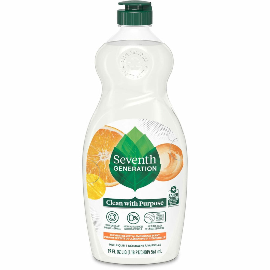 Seventh Generation Free/Clear Natural Dish Liquid, Phosphate-free, SEV44985