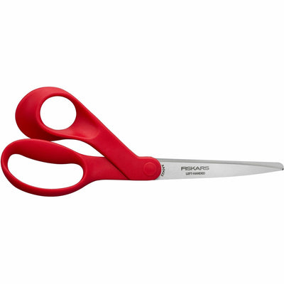 Fiskars Left-hand 8" Bent Scissors, Red, FSK1069756