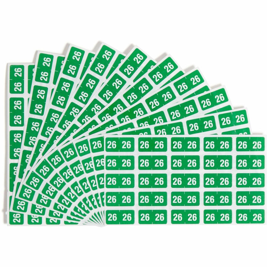 Smead ETS Color-Coded Year Labels, Green, 1 Pack — view 1