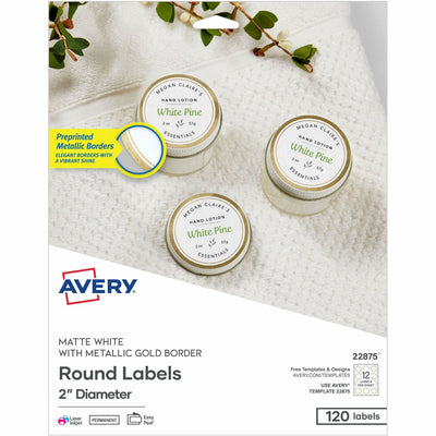 Avery Multipurpose Label, Gold, 120 / Pack — view 1