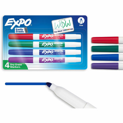 Newell Expo Low-Odor Dry Erase Markers, 4 / Pack, SAN2138430A