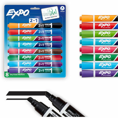 Newell Expo 2-in-1 Dry Erase Markers, 8 / Pack, SAN1944658A