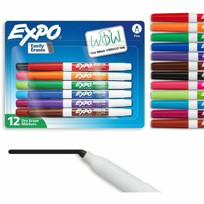 Newell Expo Low-Odor Dry Erase Markers, 12 / Set, SAN86603B