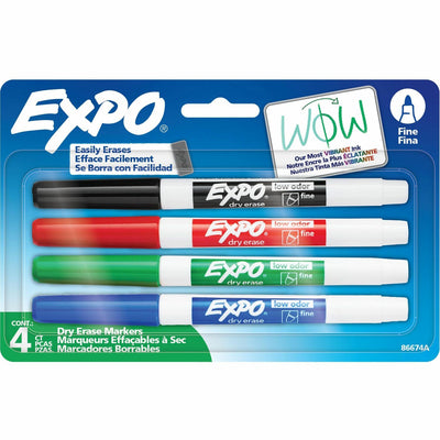 Newell Expo Low-Odor Dry Erase Markers, 4 / Set, SAN86674A
