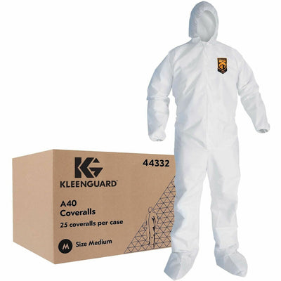 Ansell Health Liquid/Particle Protection Coveralls, White, 25 / Carton — view 1