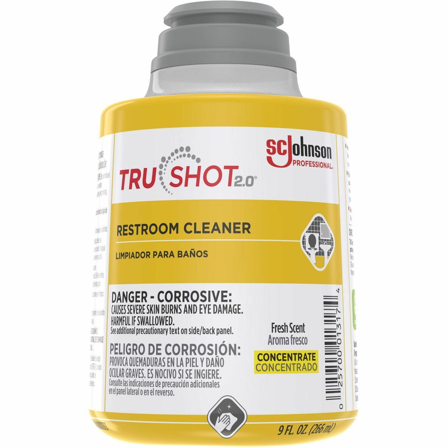 TruShot Restroom Cleaner, Clear, Spill Resistant, 4 / Carton, SJN379844CT