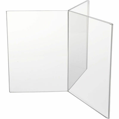 Deflecto Northern Specialty Supplies 6-Sided Sign/Menu Holder, Clear, DEF4443