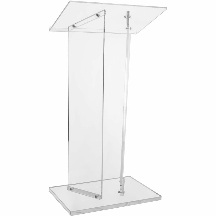 Kantek Standing Lectern, 23.60" x 41", Acrylic, Heavy Duty, KTKAP360
