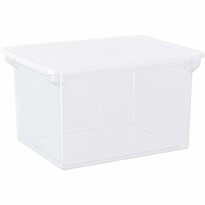 ERA Storex Plastic File Tote Storage Box, Clear, 1 Pack, STX61539U04C