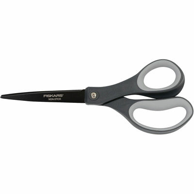 Fiskars Non-stick Titanium Softgrip Scissors, Gray, FSK1073590
